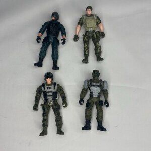 Lot of 4 Vintage Chap Mei Military Action Figures